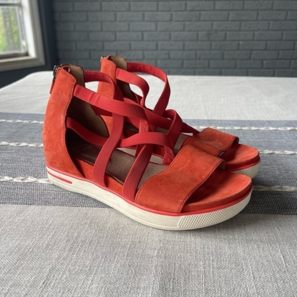 Eileen Fisher Star Strappy Sandals Orange Size 6.5